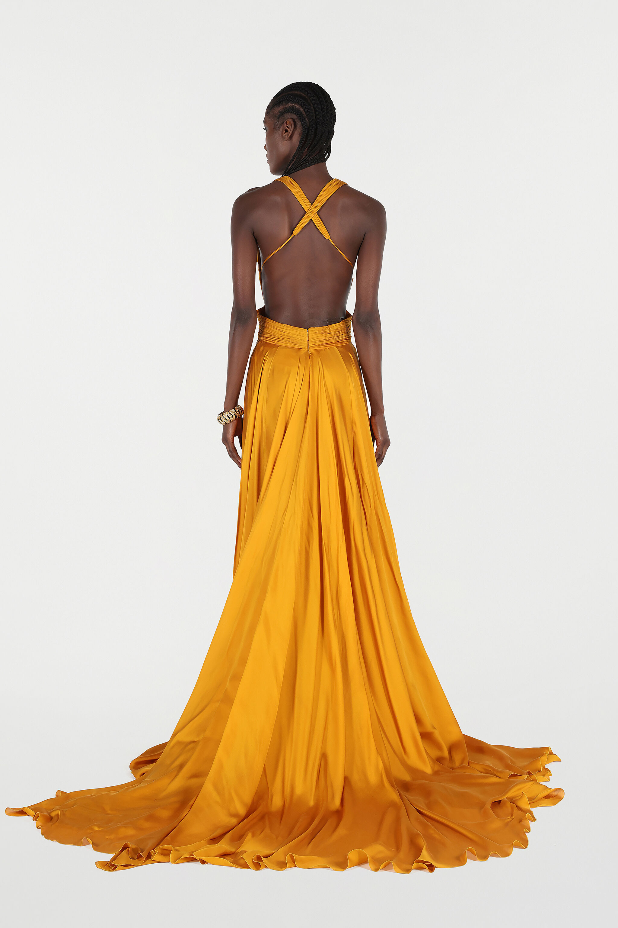 Extra-Long Pure Silk Dress - 4