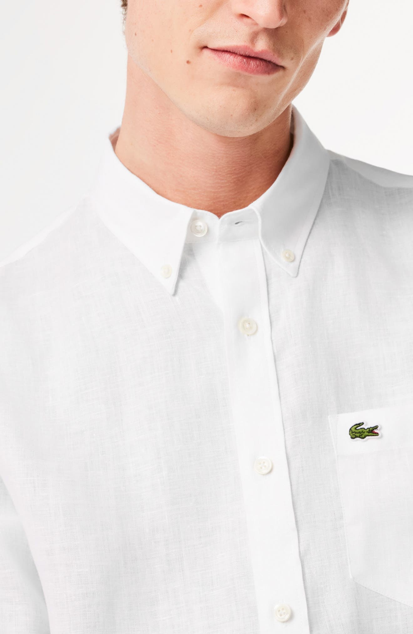 Regular Fit Linen Button-Down Shirt - 2