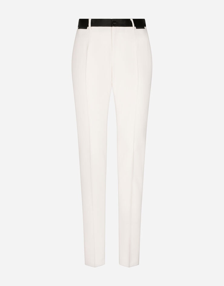 Stretch wool tuxedo pants - 3