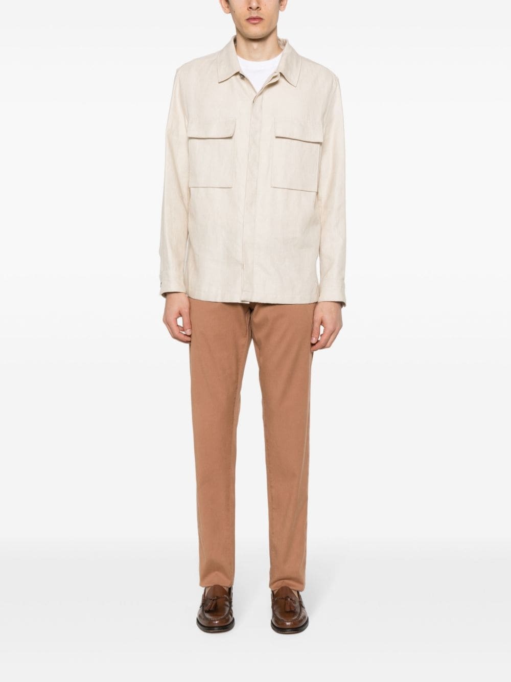twill tapered trousers - 2