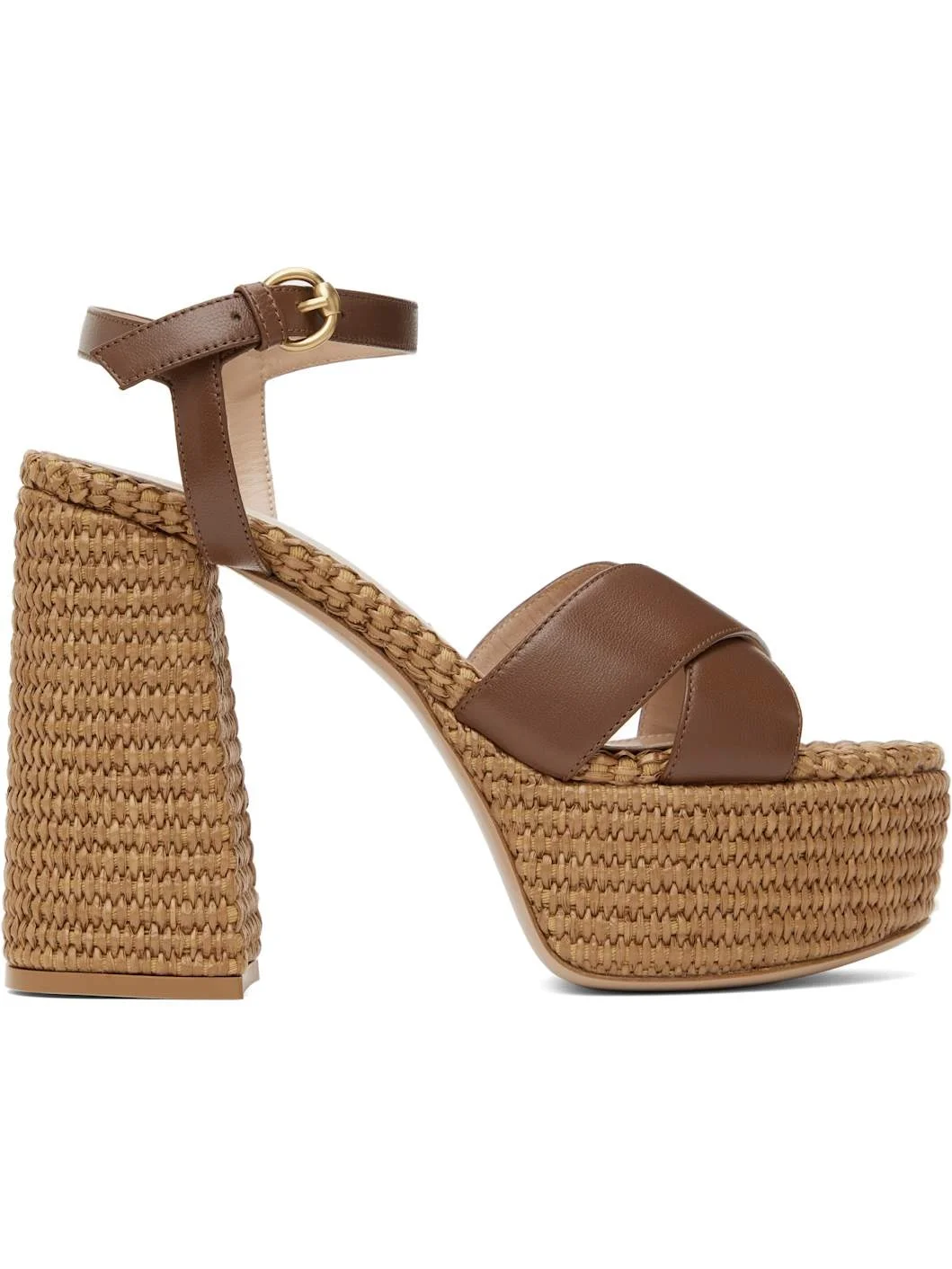 Brown Bebe Heeled Sandals - 1