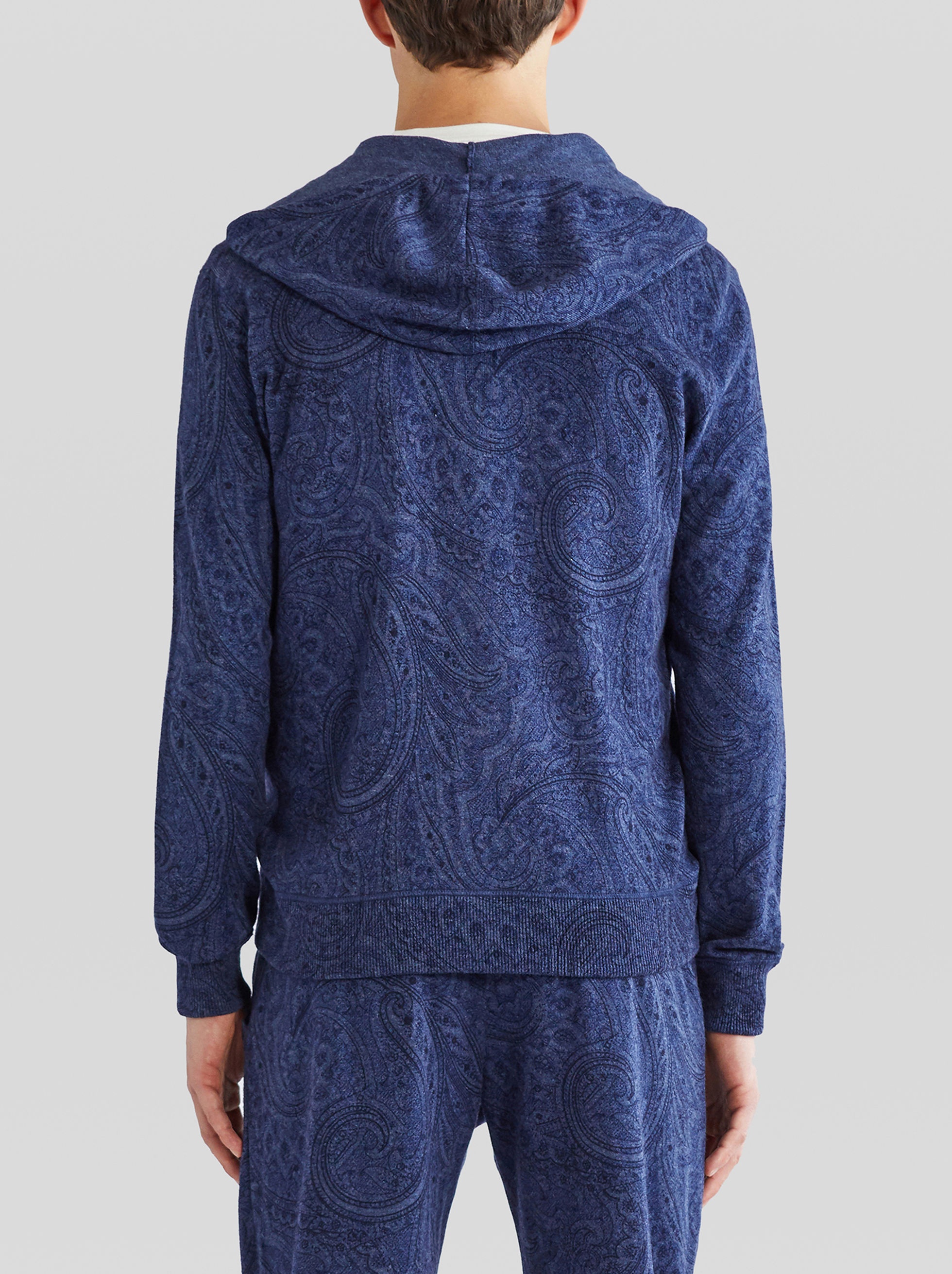 CASHMERE SWEATSHIRT WITH PAISLEY PRINT - 4