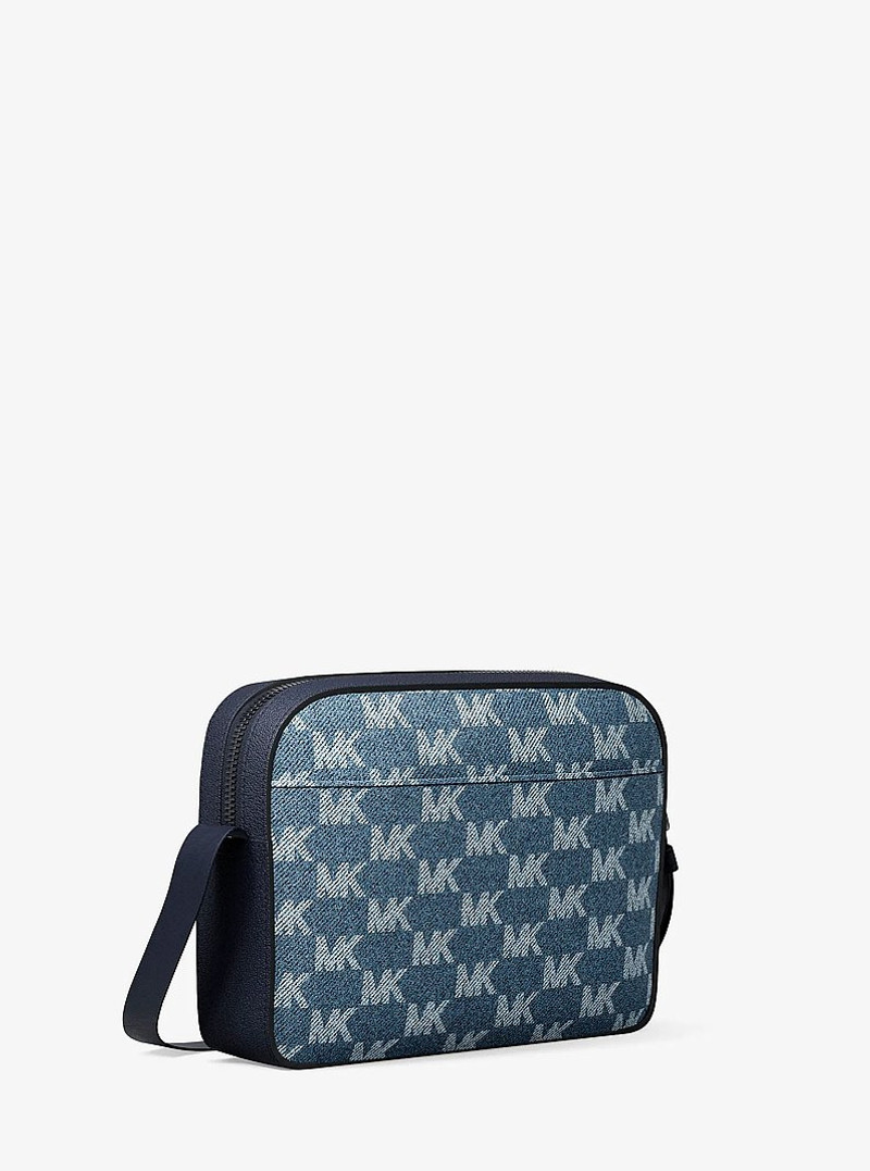 Cooper Logo Jacquard Denim Flight Bag 3