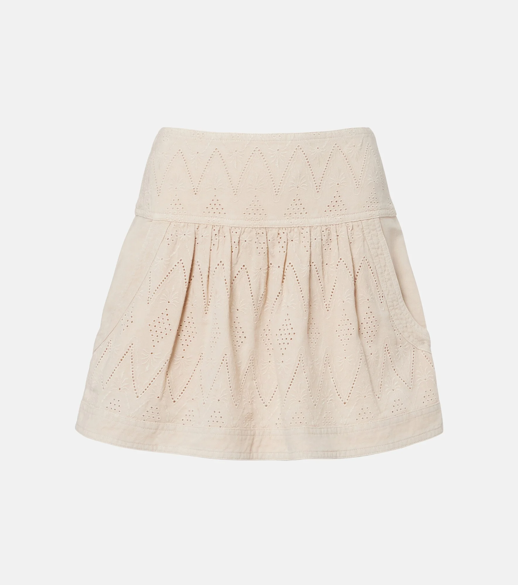 Kelise broderie anglaise cotton miniskirt - 1