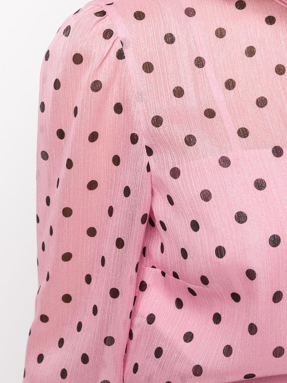 polka-dot print blouse - 5