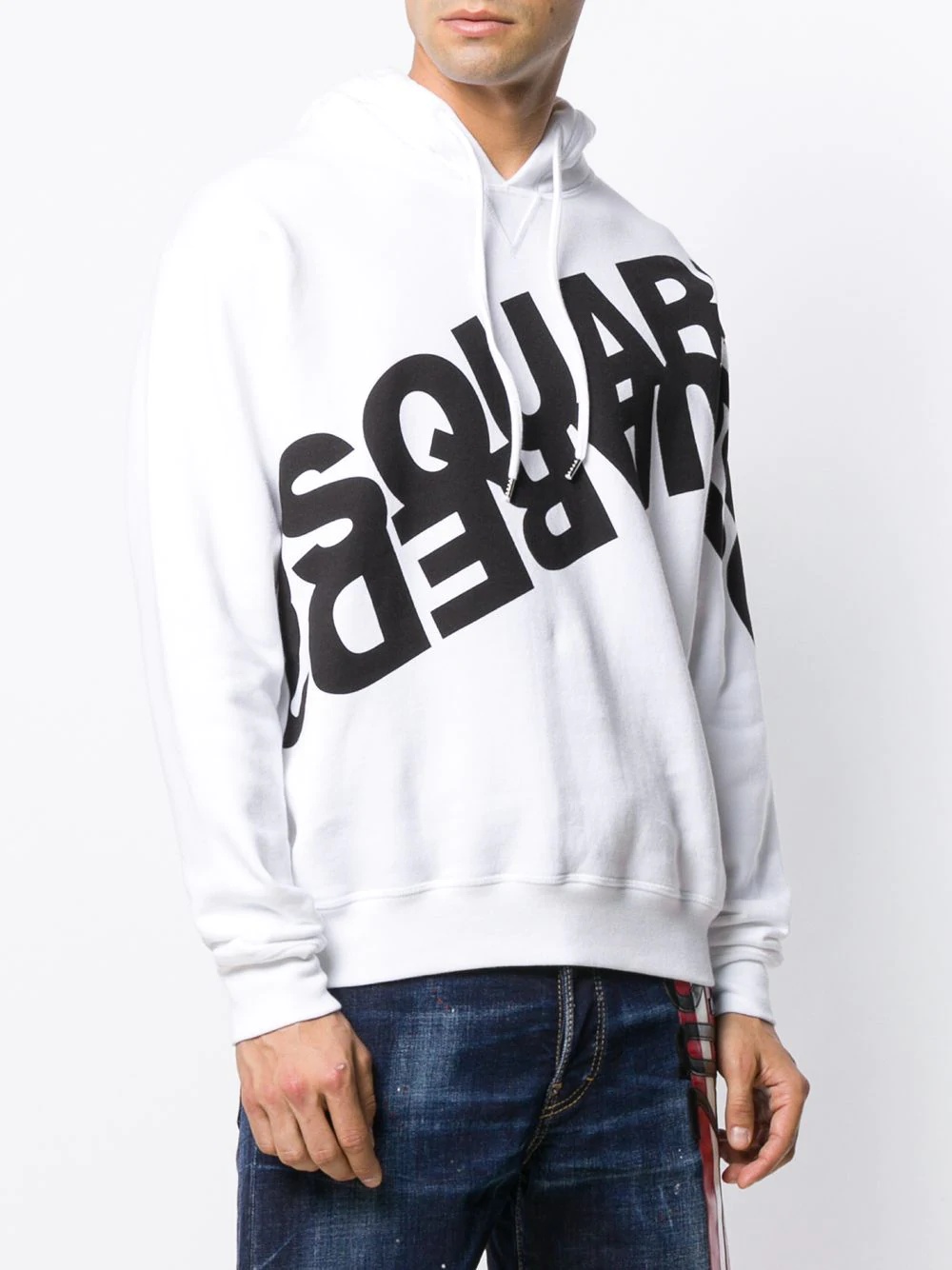 double logo printed hoodie - 3