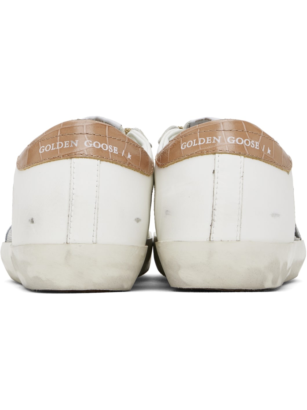 White & Silver Super-Star Sneakers - 2