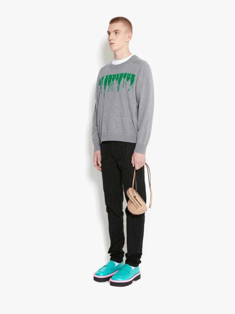 intarsia-knit logo jumper - 3