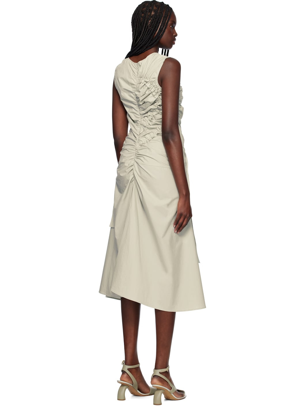 Gray Kyra Cotton Midi Dress - 3