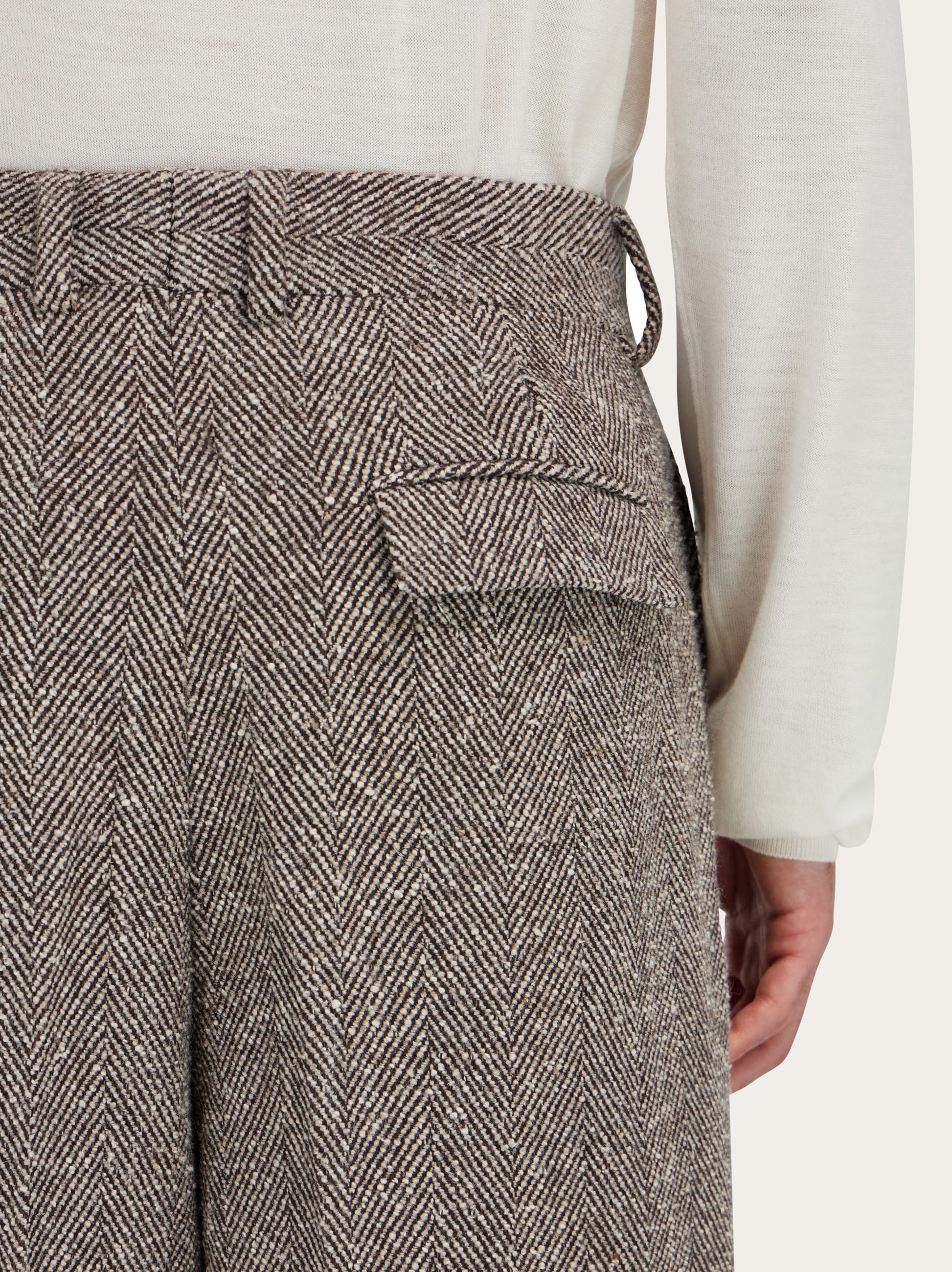 Wide legged chevron trouser - 6