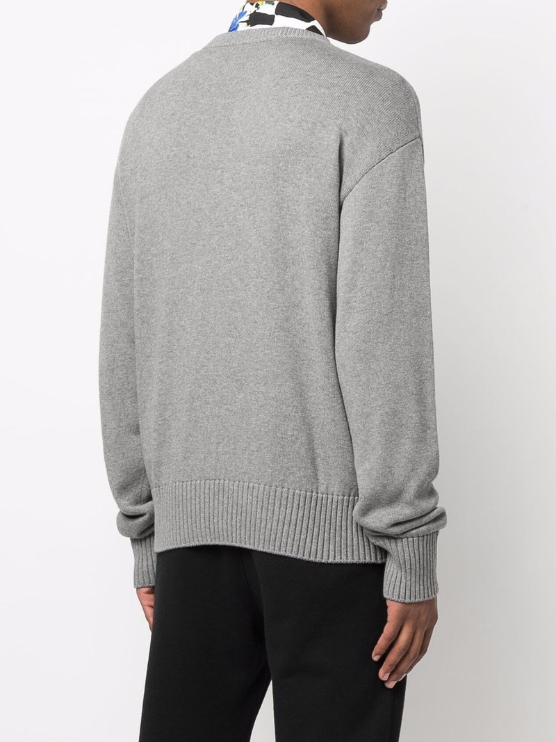 logo embroidered knitted jumper 4