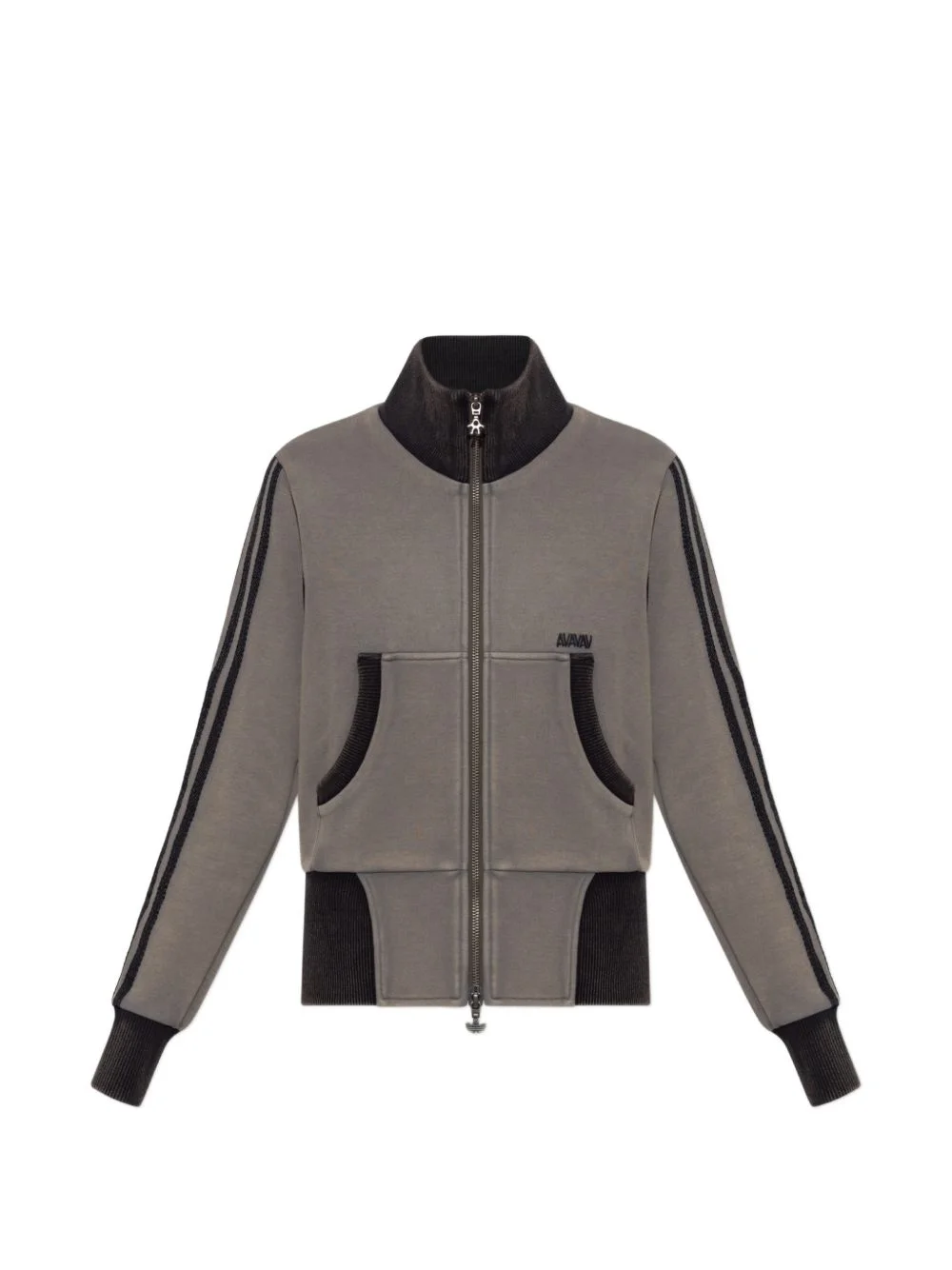 x AVAVAV logo-embroidered zip-up sweatshirt - 1