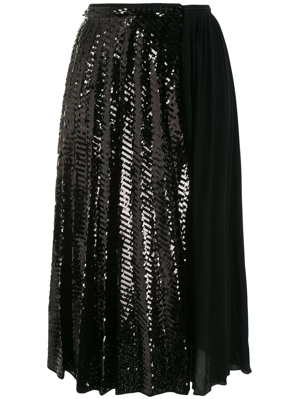 sequin panel pleated skirt - 1