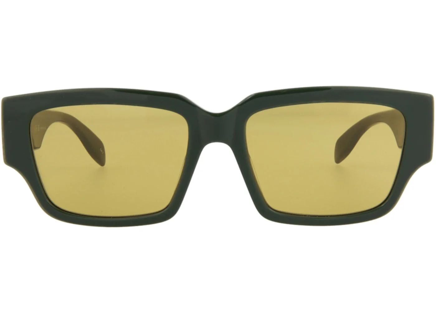 Alexander McQueen Square/Rectangle-Frame Acetate Sunglasses Green Yellow (AM0329S-30011473-004) - 1