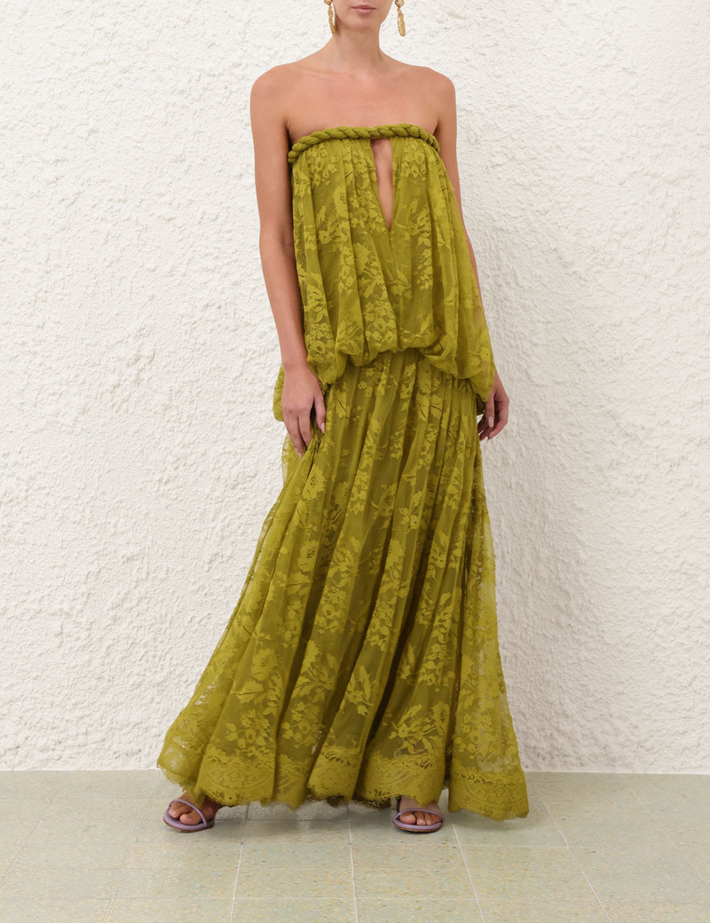 Zimmermann LUNA LACE BANDEAU GOWN outlook