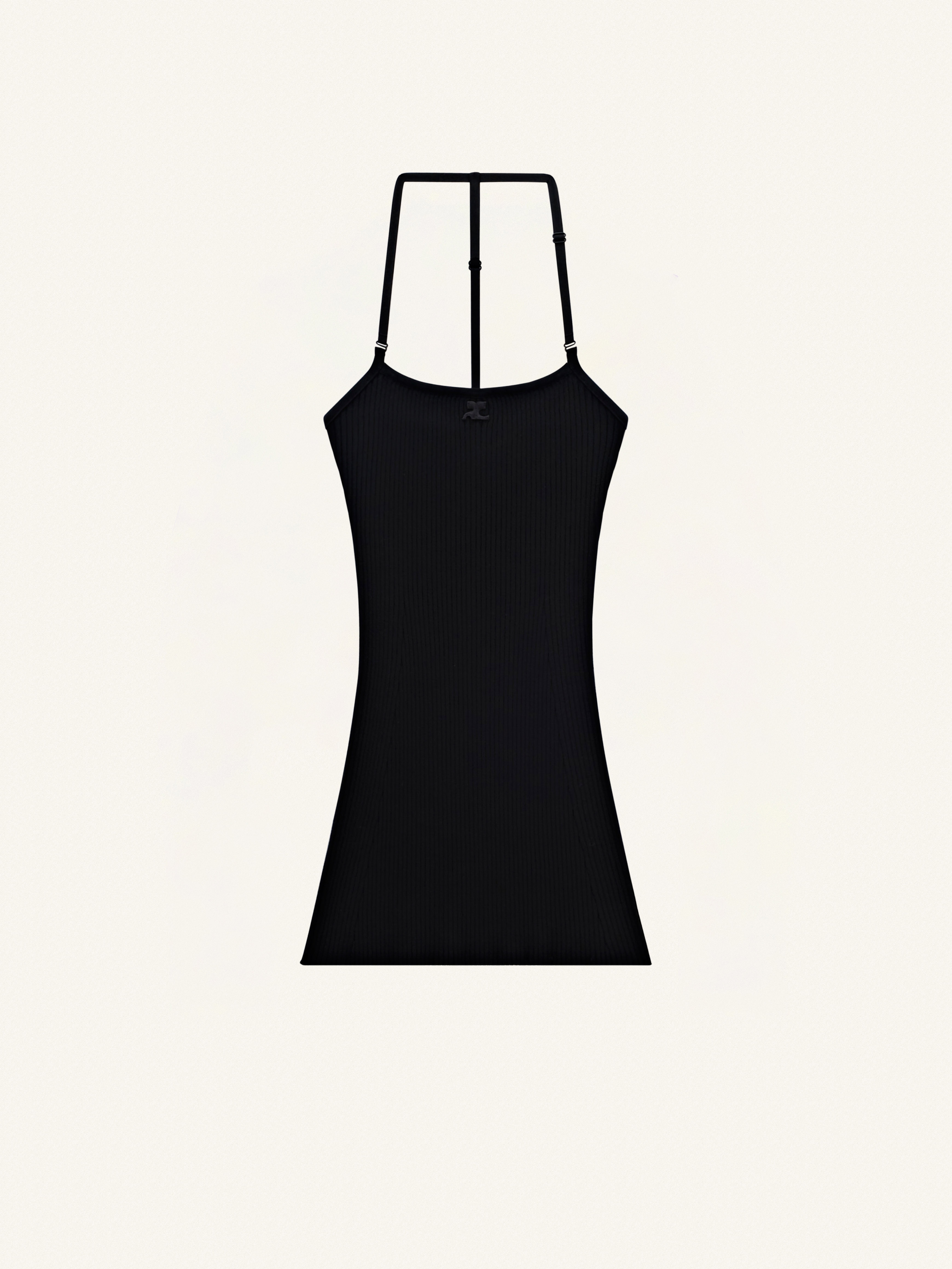 RIB KNIT STRAP MINI DRESS - 1
