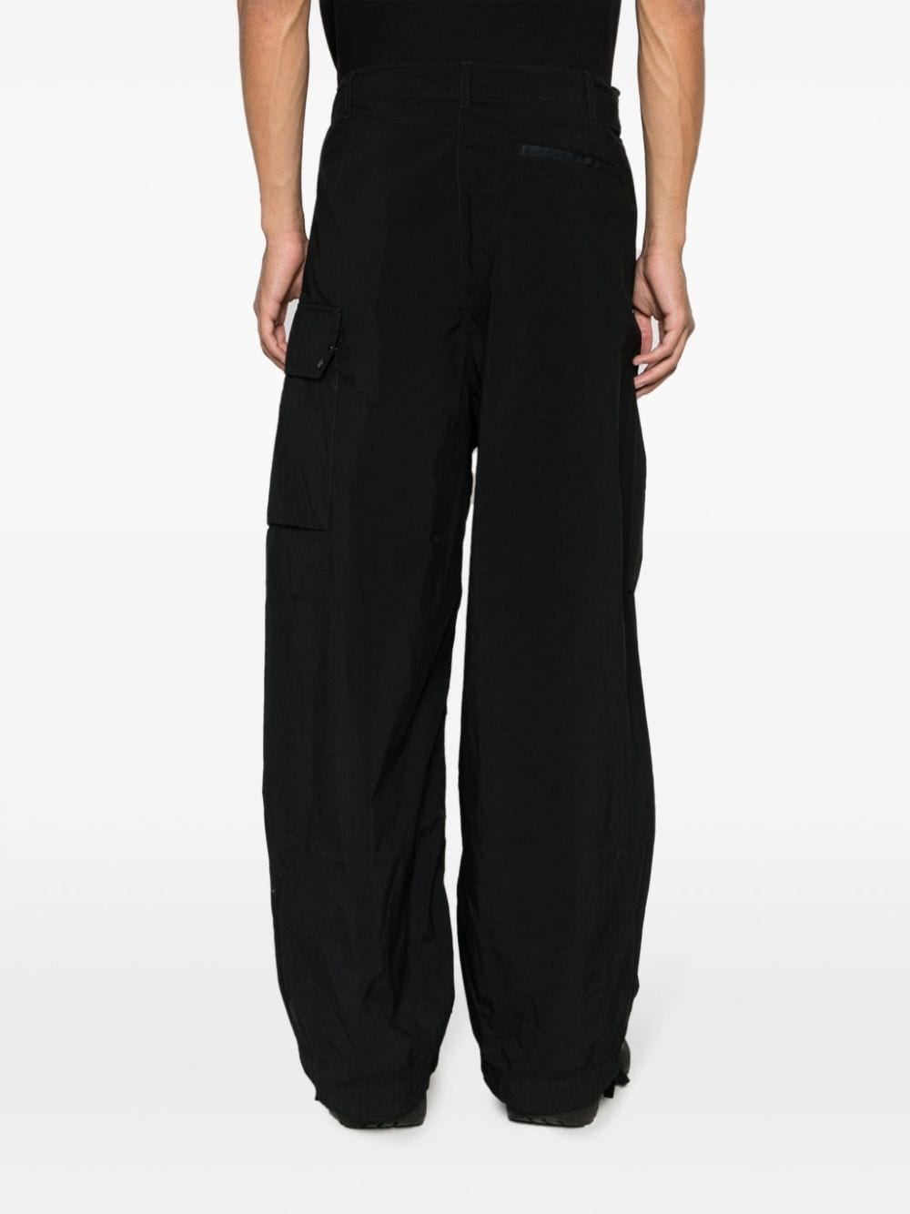 wide-leg cargo trousers - 4