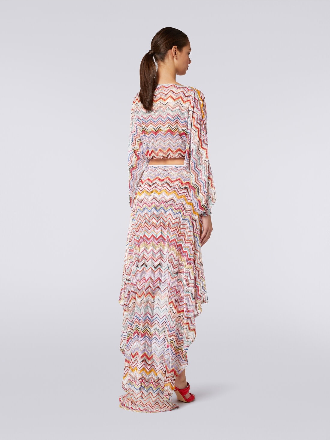 Crochet long-sleeved top with lurex - 4