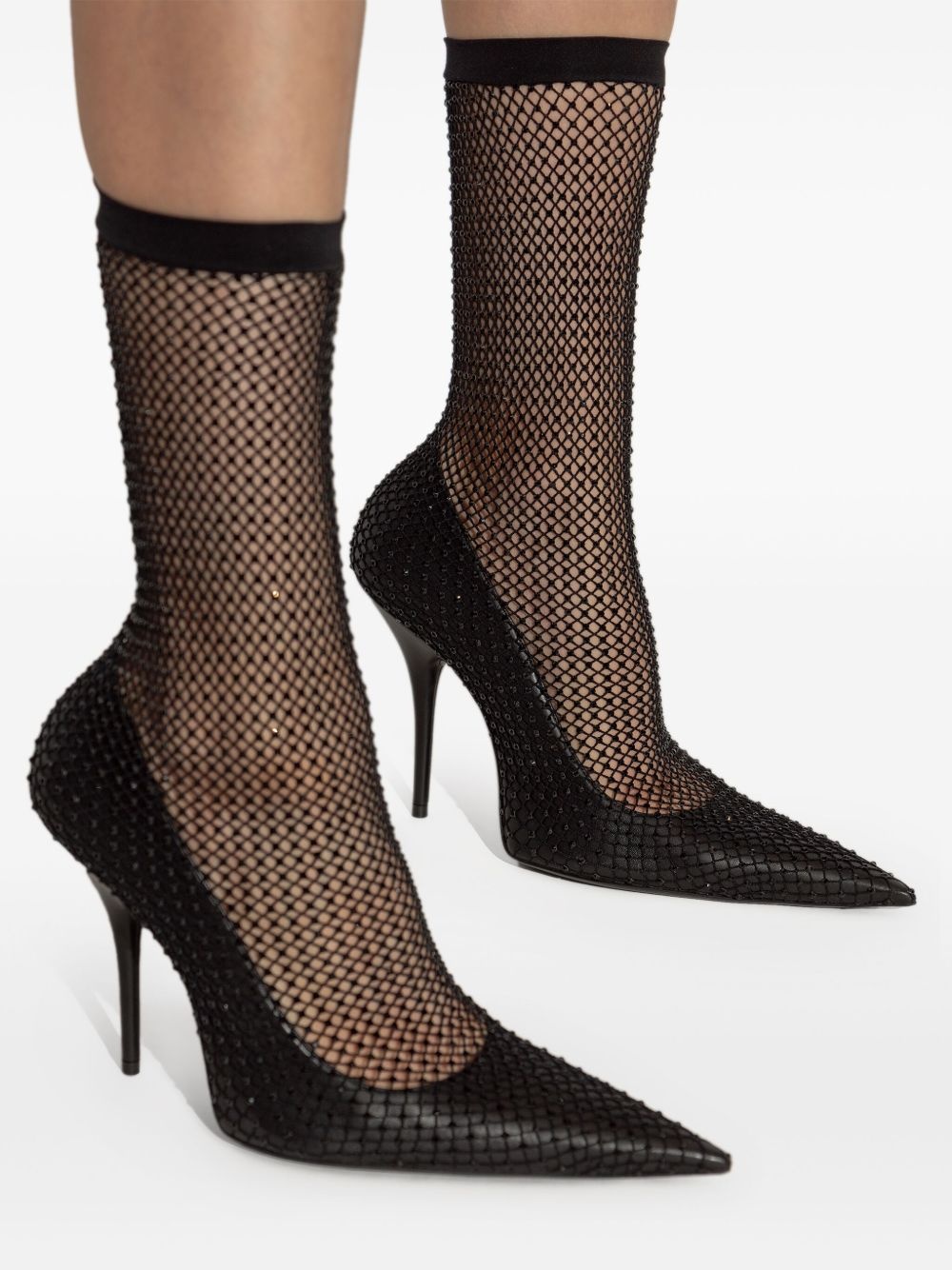 110mm Avenue fishnet booties - 6