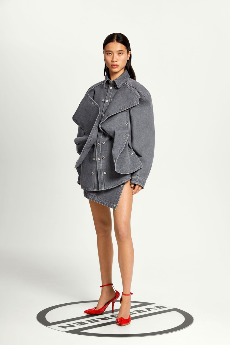 Classic Button Panel Denim Shirt 15