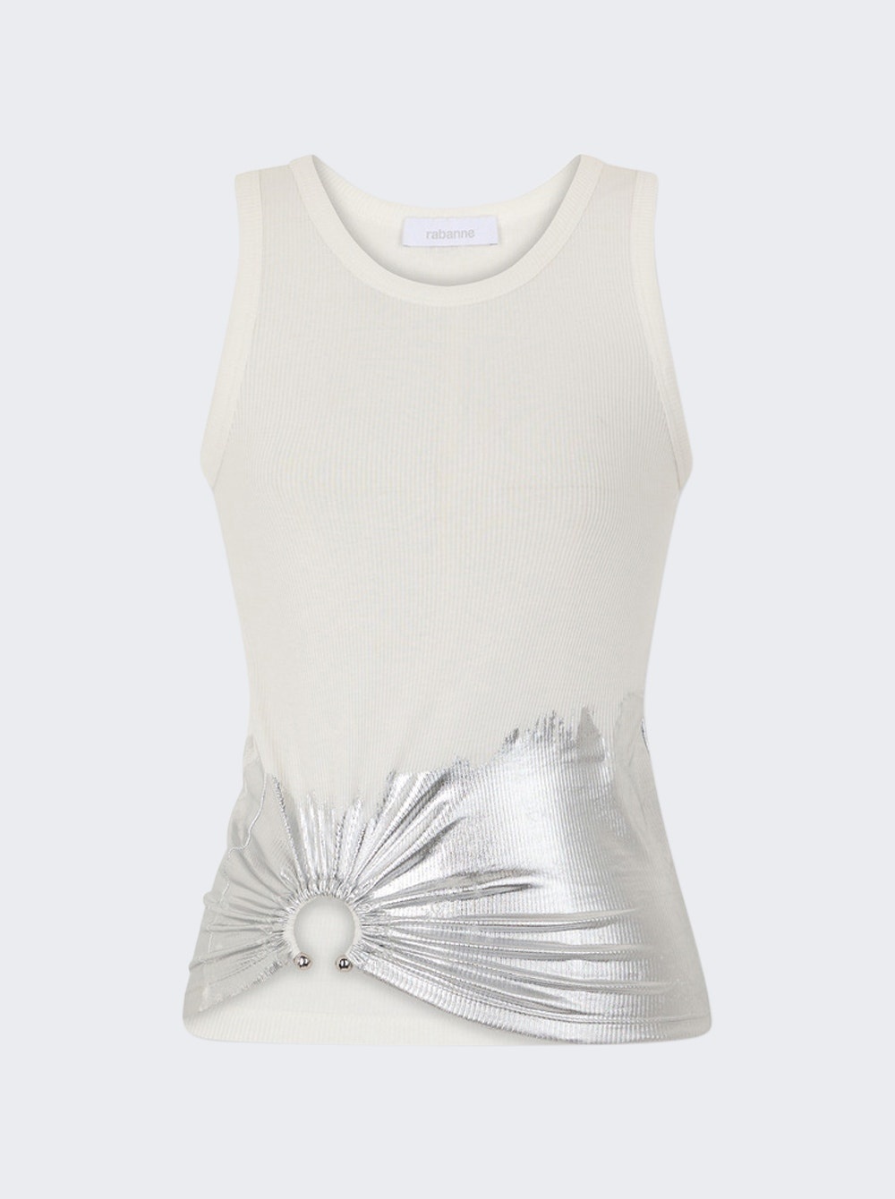 Piercing Tank Top White And Silver - 1