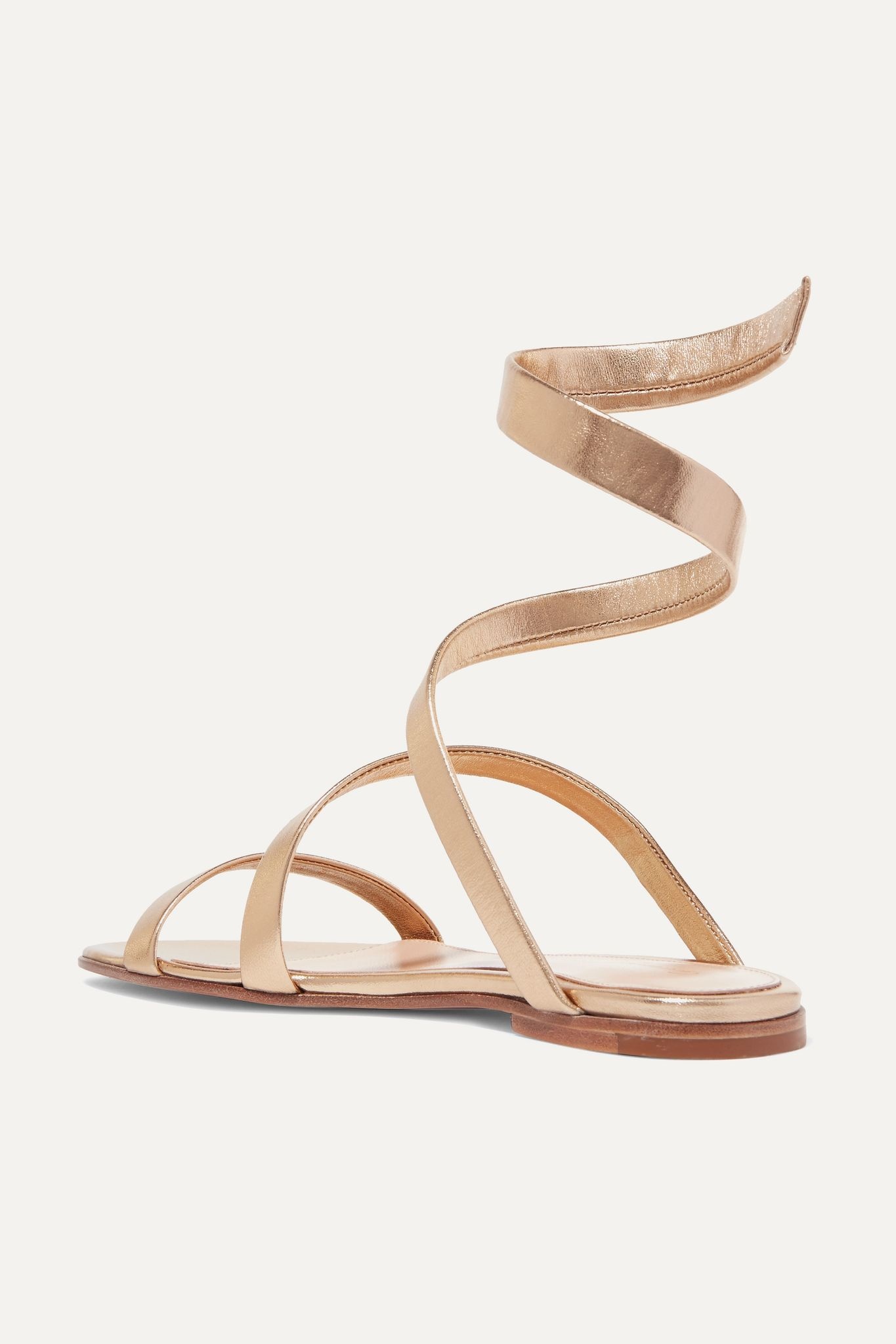 Opera metallic leather sandals - 4