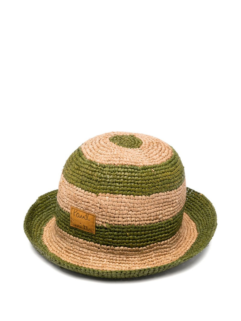 striped raffia hat 1