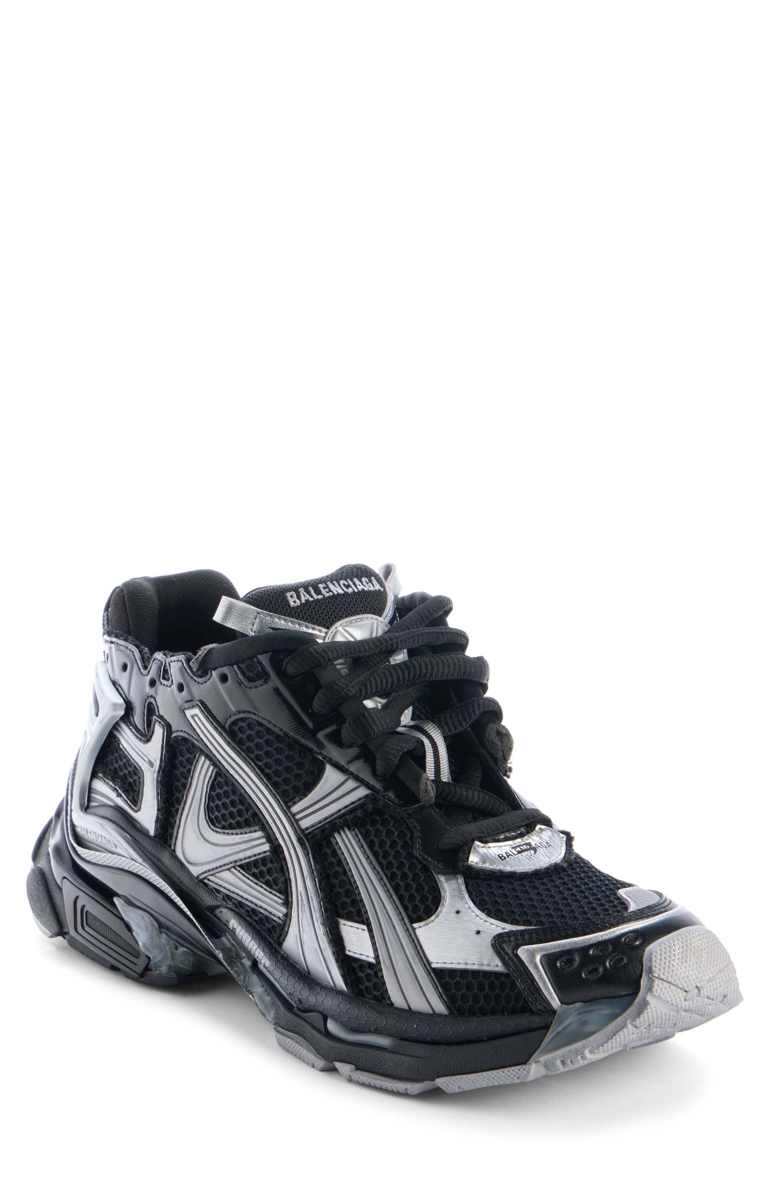 Balenciaga Runner Sneaker in Black /Silver at Nordstrom - 1