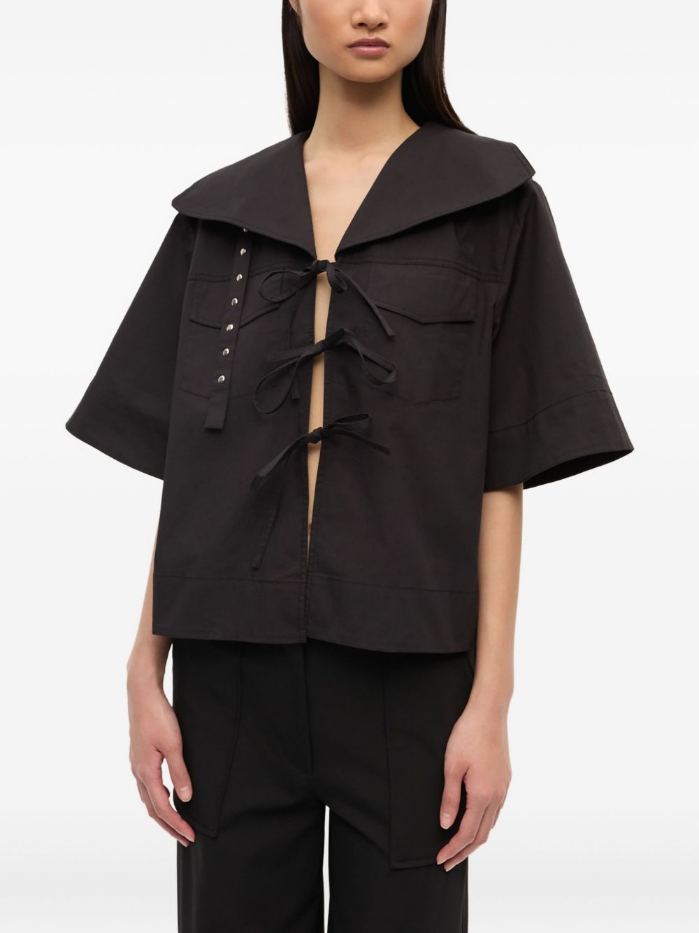 stretch-cotton blouse - 5