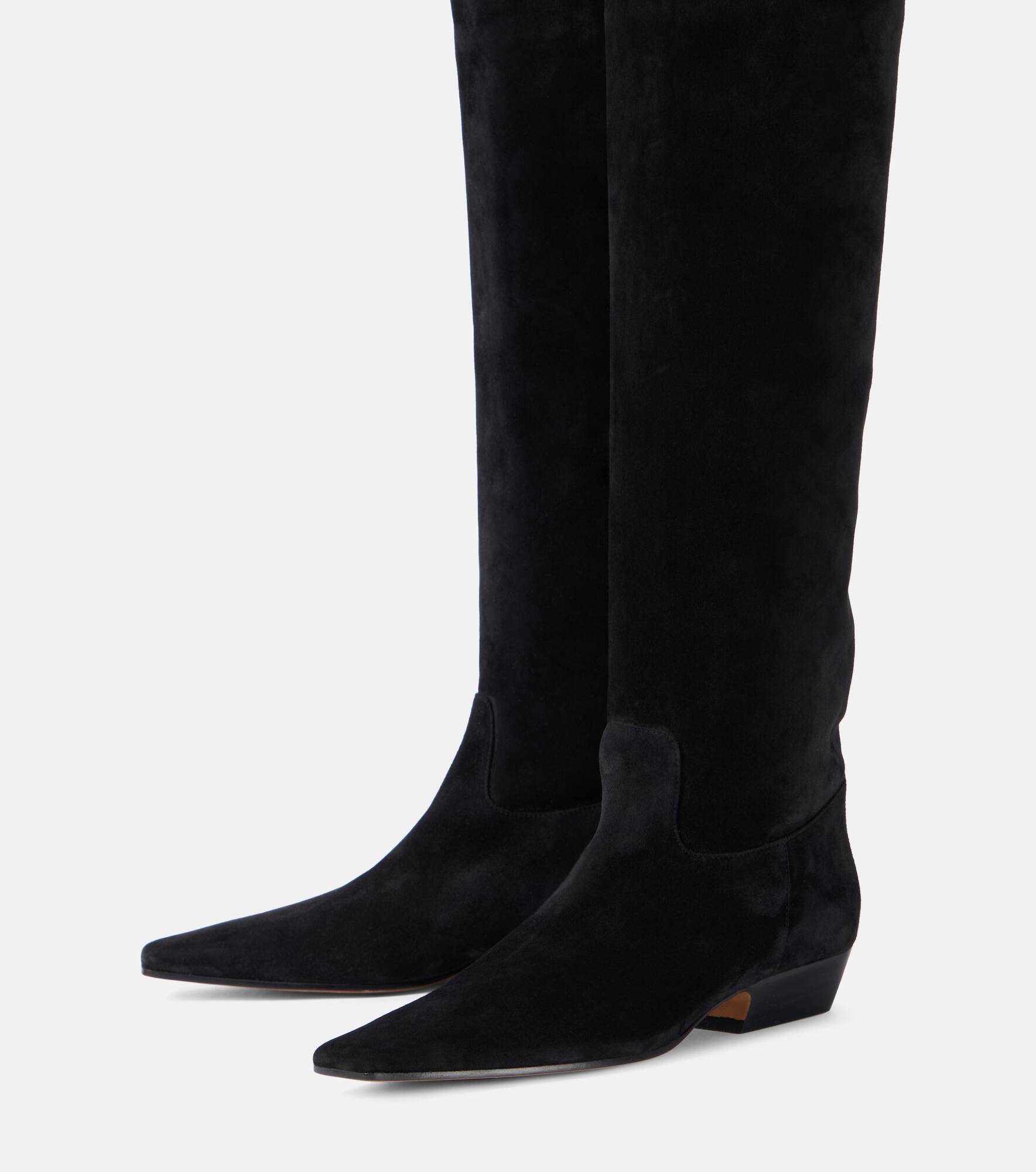 Marfa suede knee-high boots - 4