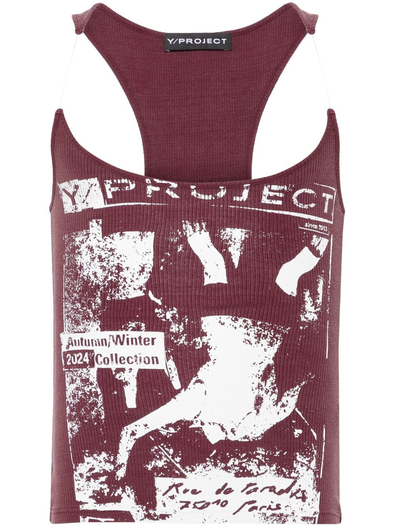 rock band-print invisible strap tank top 1
