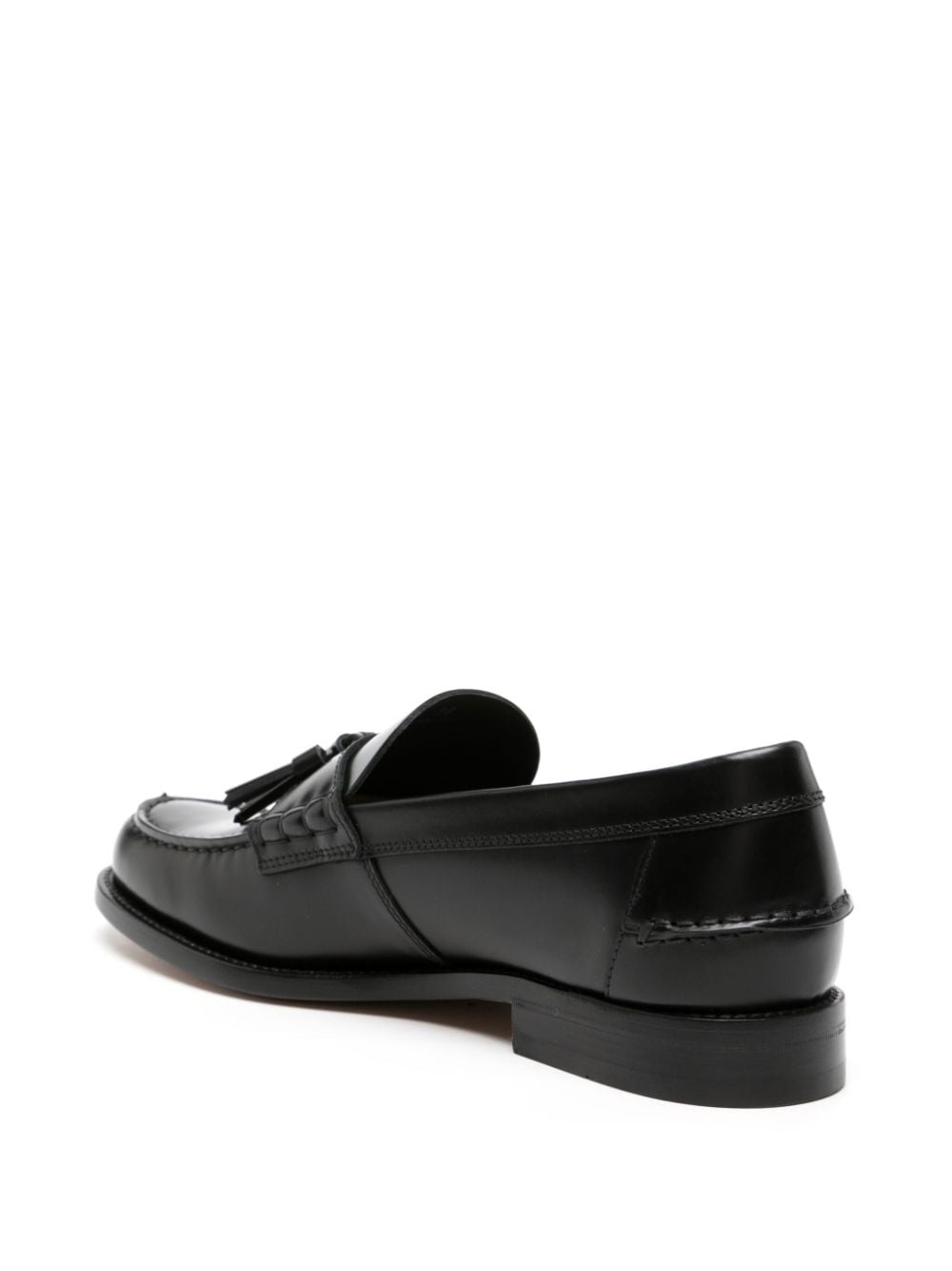 tassel-embellished leather loafers - 3