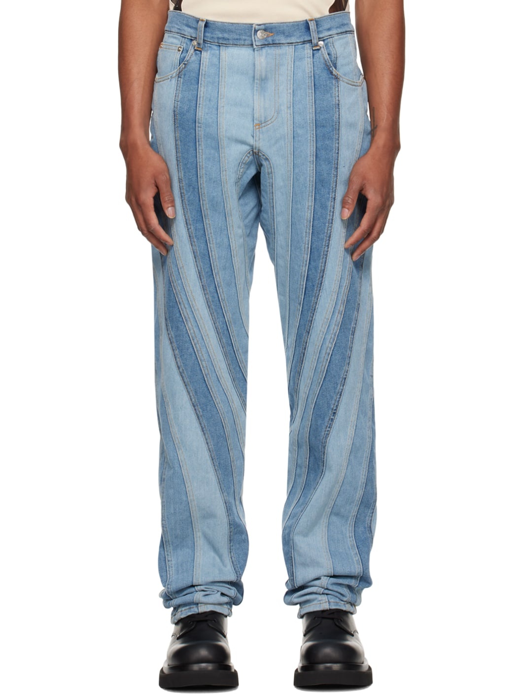 Blue Spiral Jeans - 1