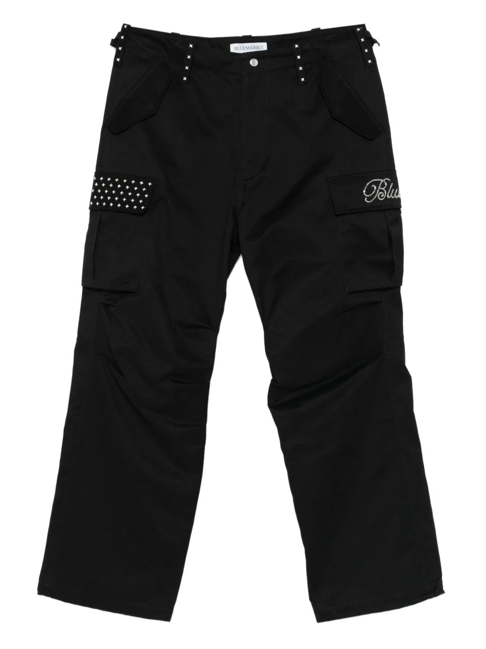 embroidered cargo trousers - 1