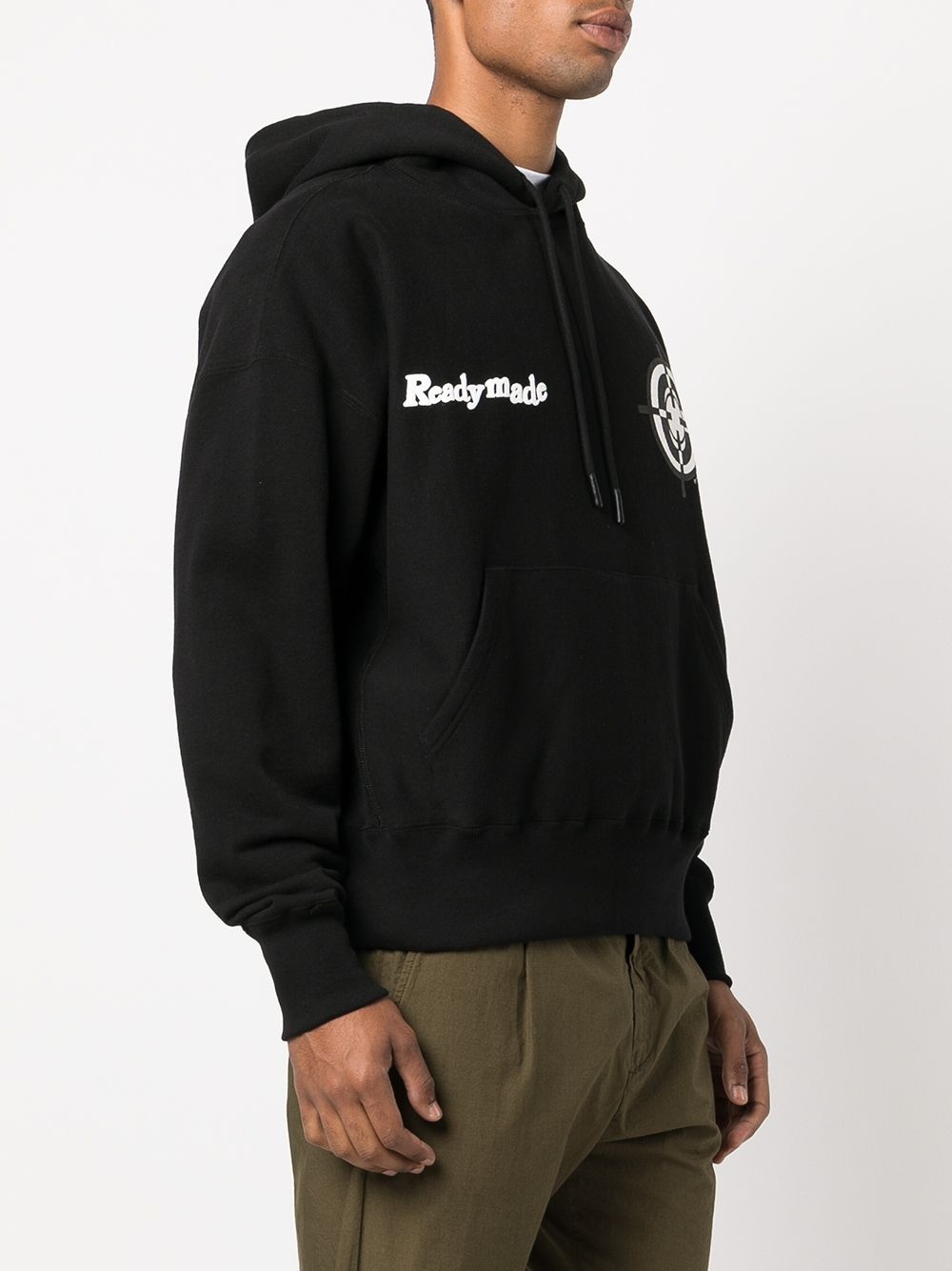 graphic-print cotton hoodie - 3