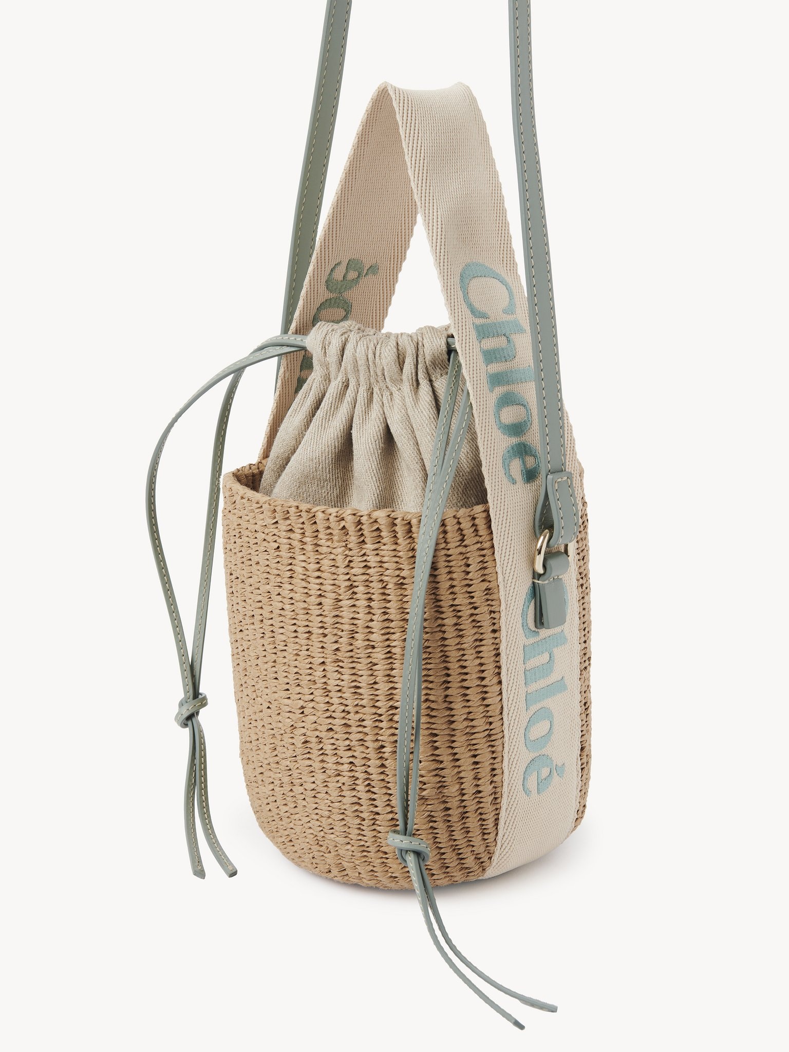 SMALL WOODY BASKET IN NATURAL FIBERS - 3