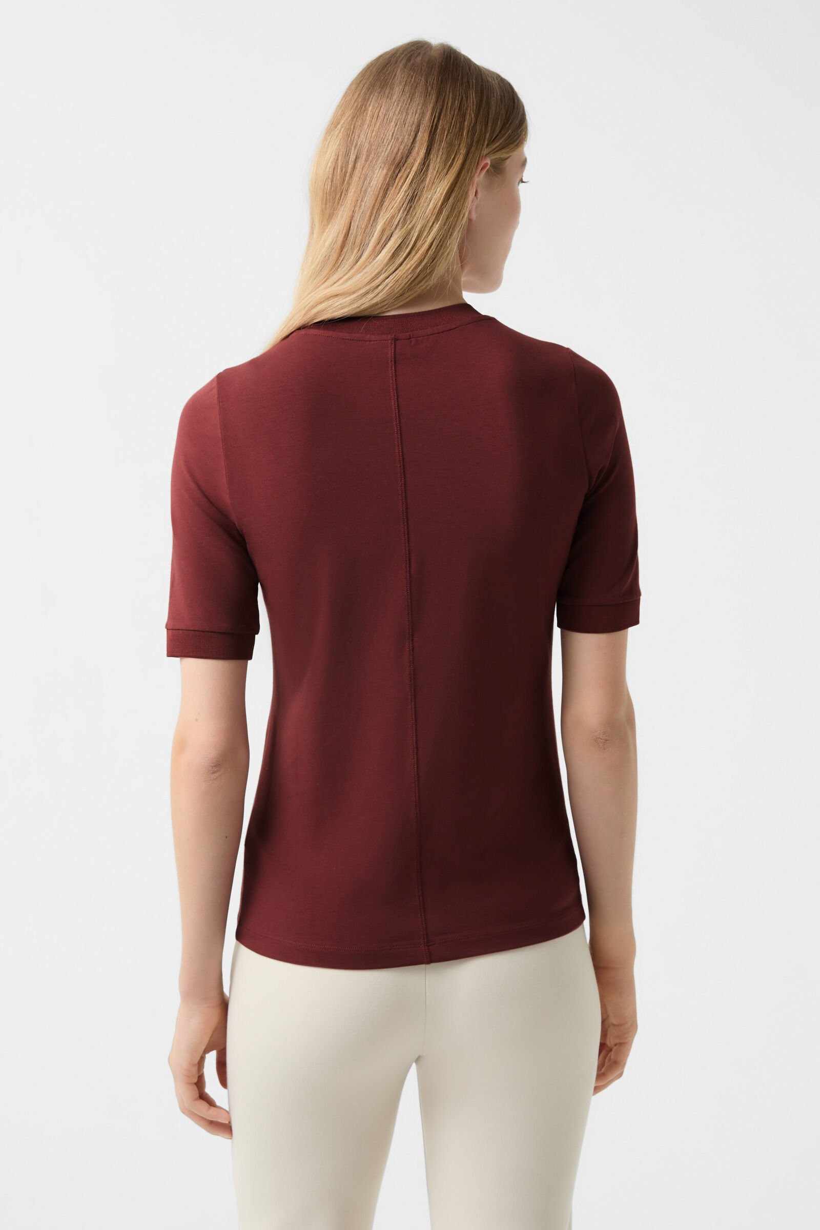 T-shirt Alexi in Wine red - 3