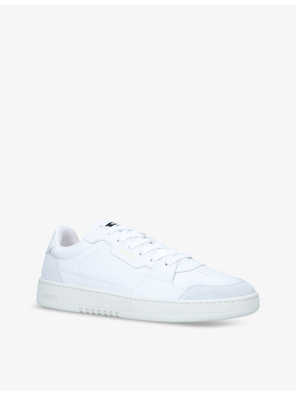 Dice leather and suede low-top trainers - 3