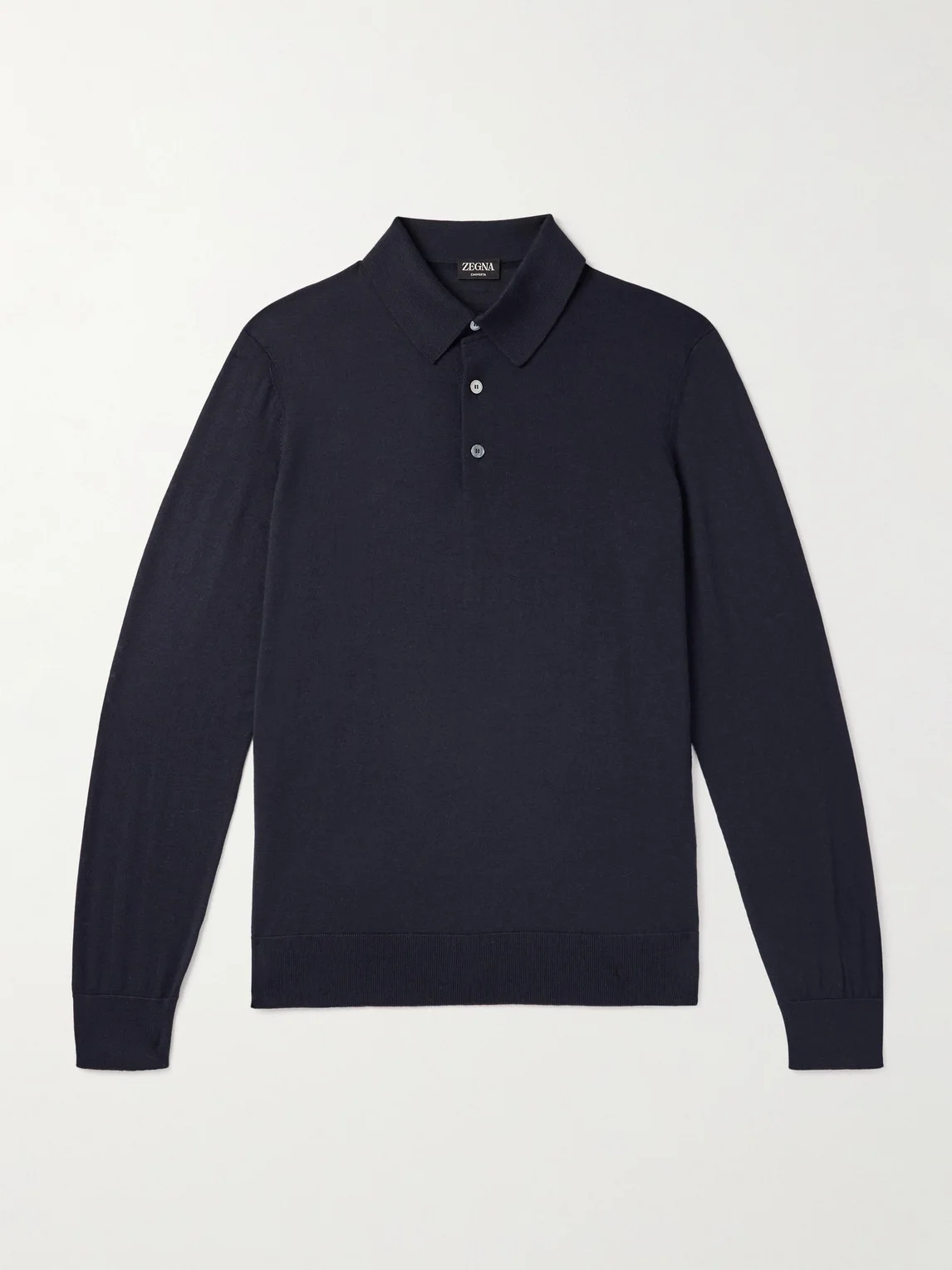 Cashmere and Silk-Blend Piqué Polo Shirt - 1