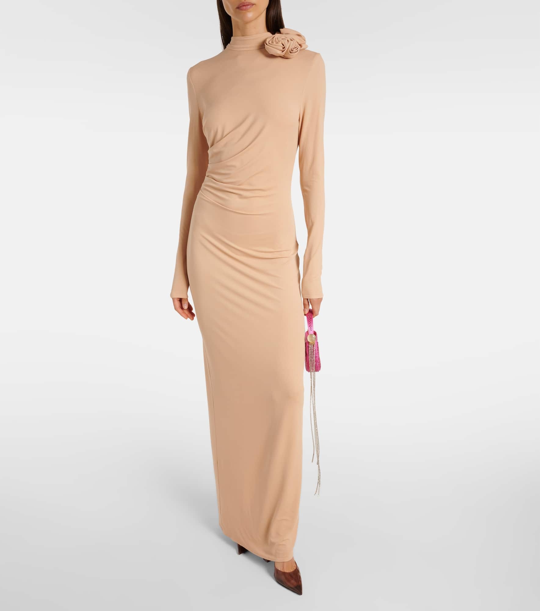 Floral-appliqué gown - 2