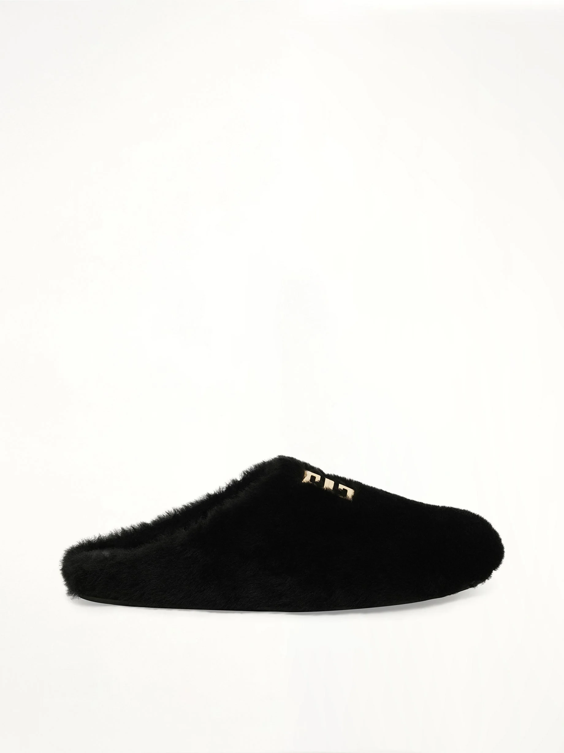4G Shearling Slip On in Black - 1