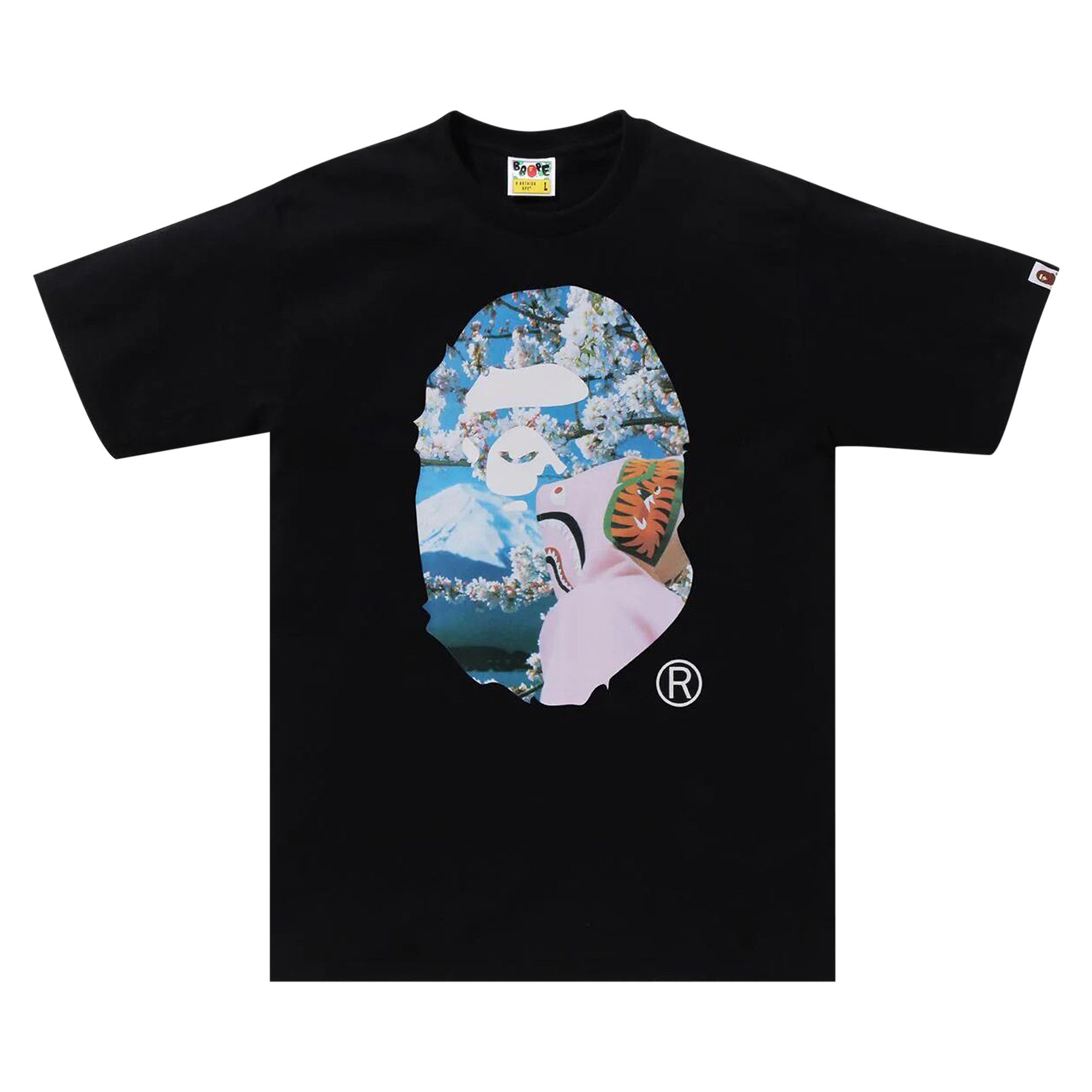 BAPE Sakura Ape Head Photo Tee #1 'Black' - 1