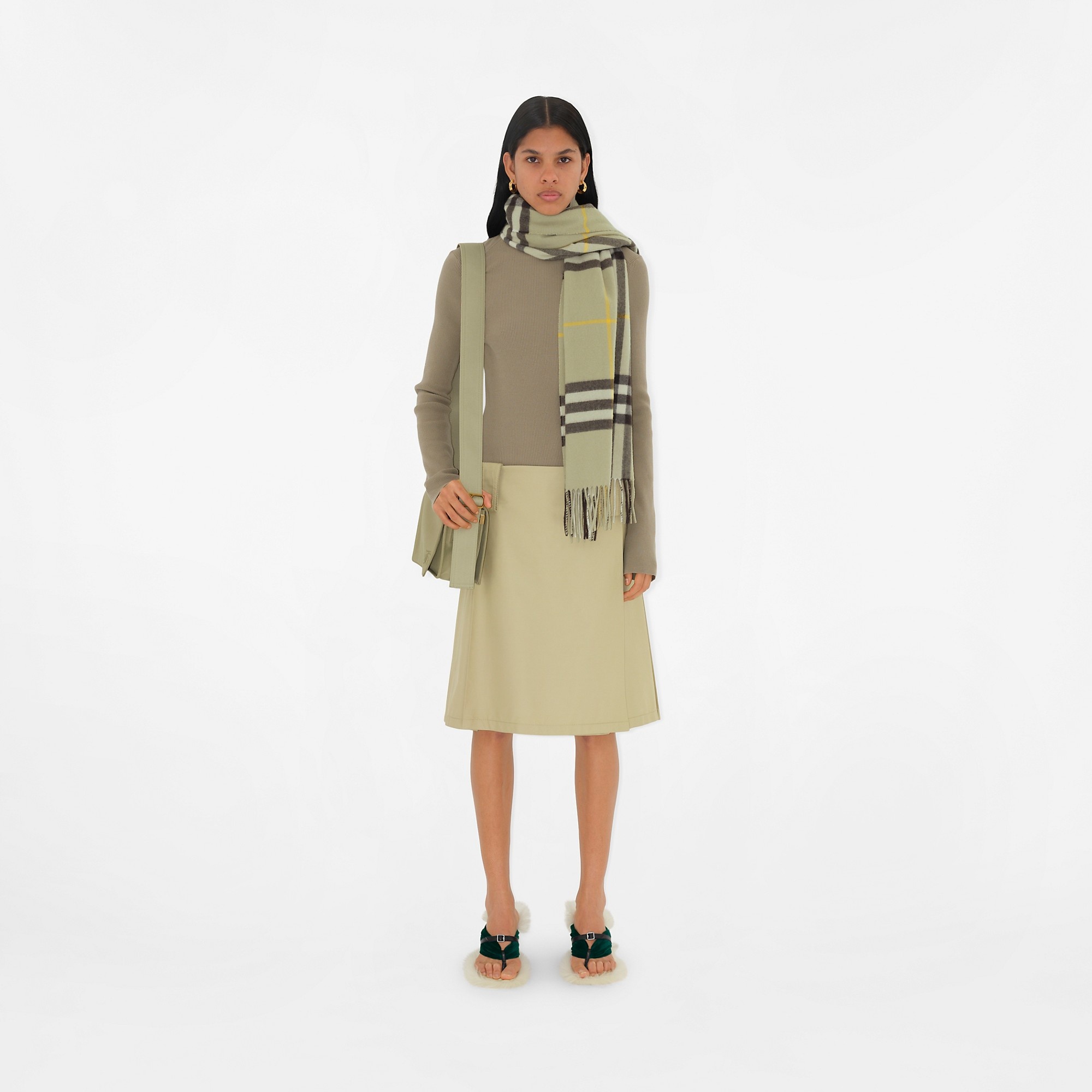 Check Cashmere Scarf - 3