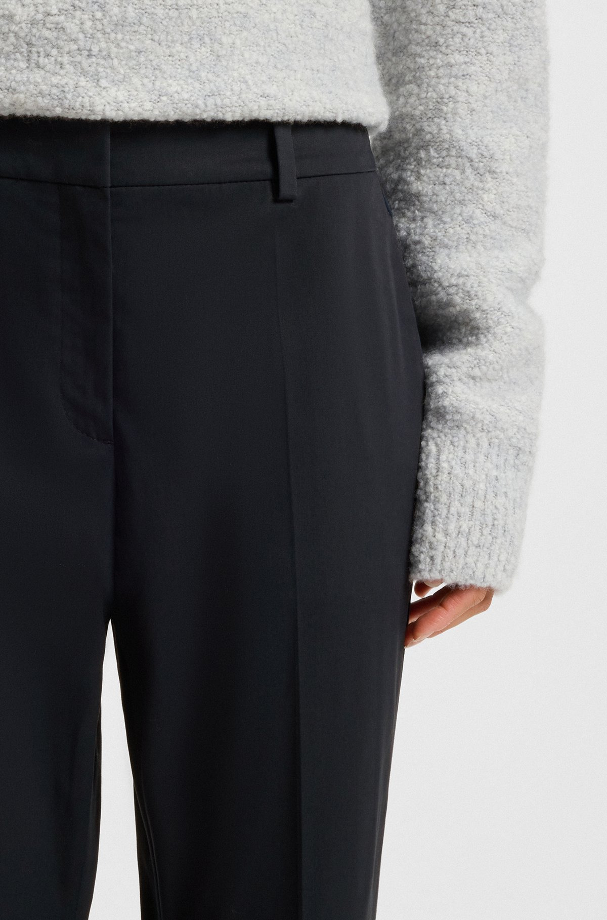 REGULAR-FIT TROUSERS IN STRETCH-COTTON TWILL - 5