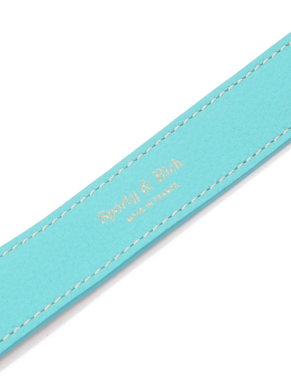 double-buckled leather dog collar - 2