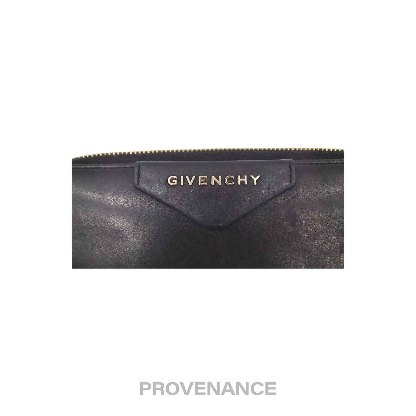 Givenchy Logo Zip Long Wallet - Black Grained Leather - 7