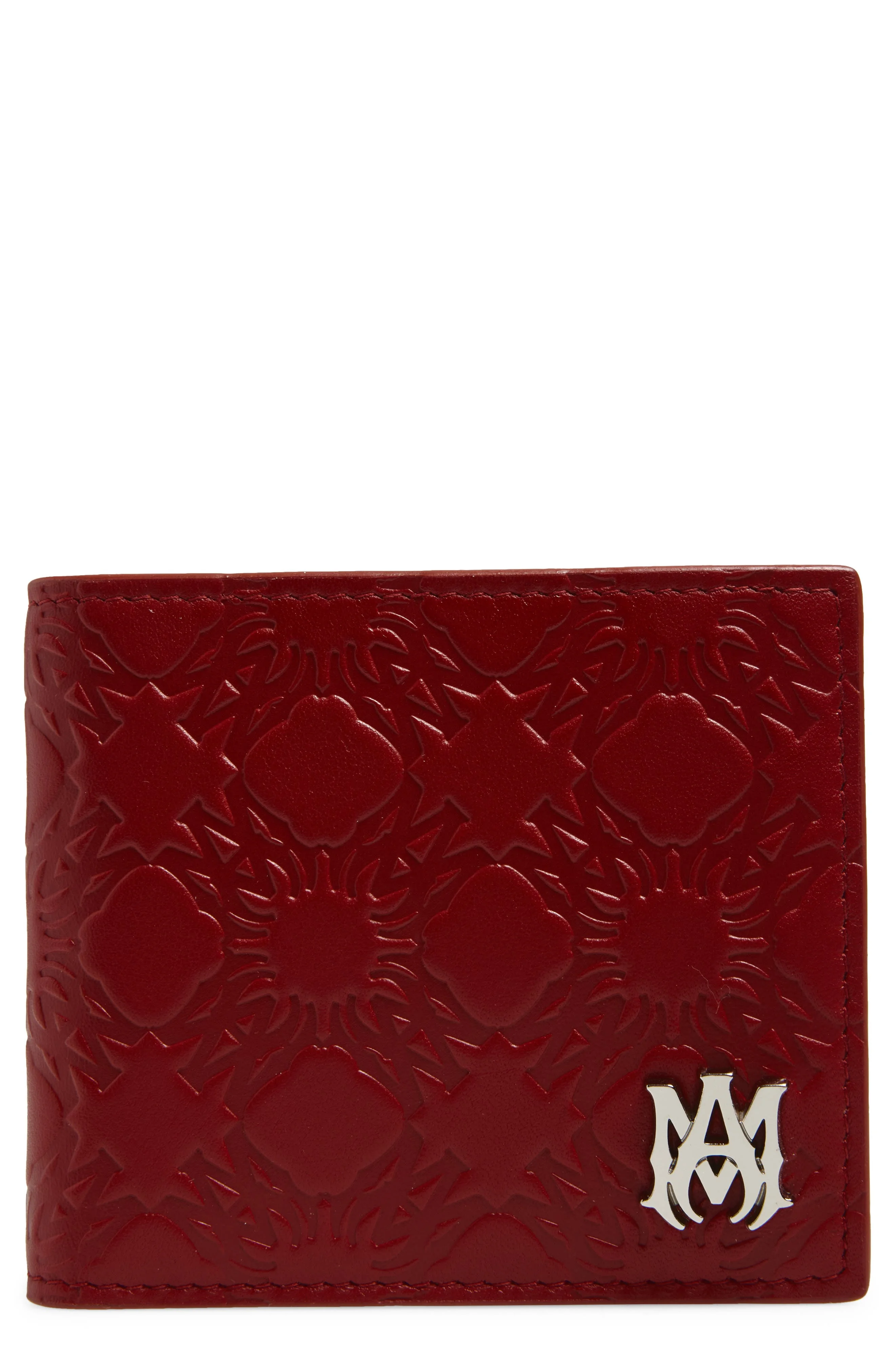 AMIRI MA Quad Leather Bifold Wallet in Red Rose at Nordstrom - 1