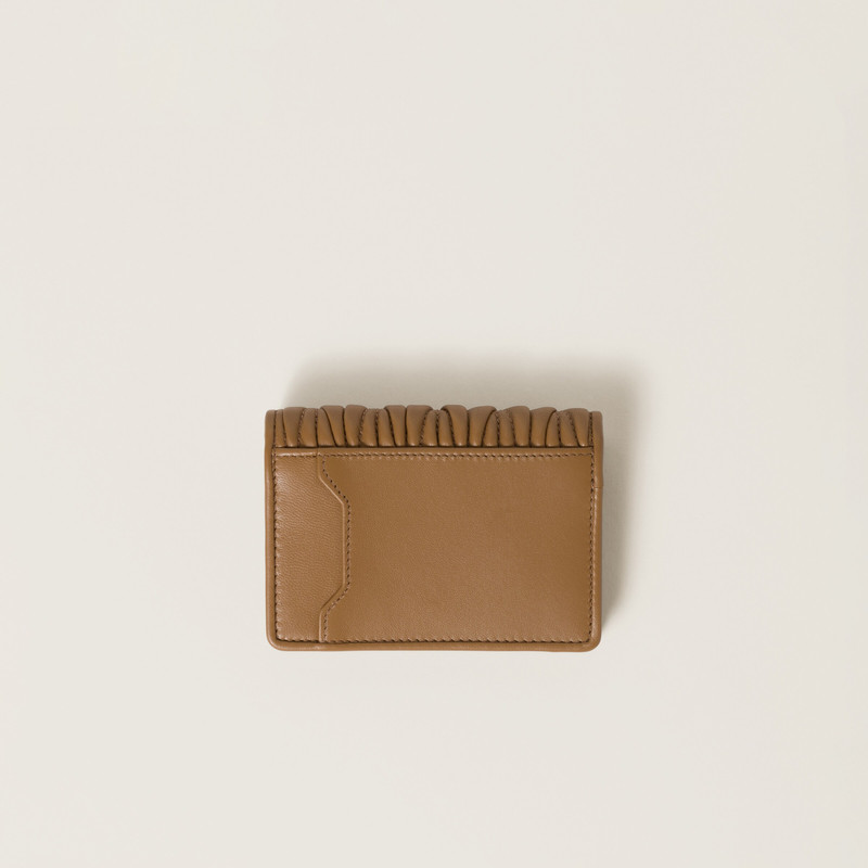 Matelassé nappa leather card holder 3