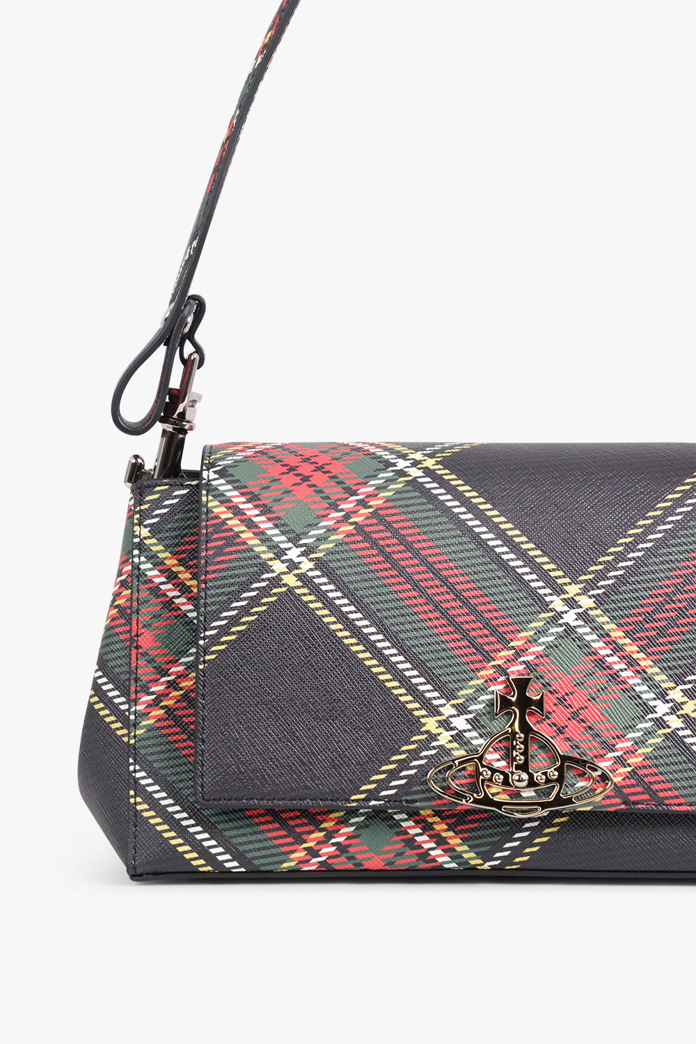 HAZEL SILHOUETTE ORB MEDIUM PRINT HANDBAG | TARTAN - 4