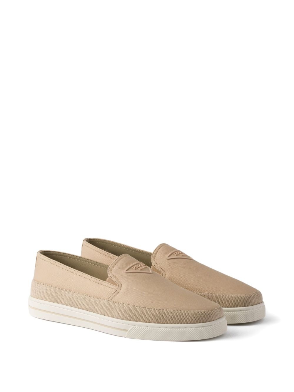 embossed-logo slip-on loafers - 2